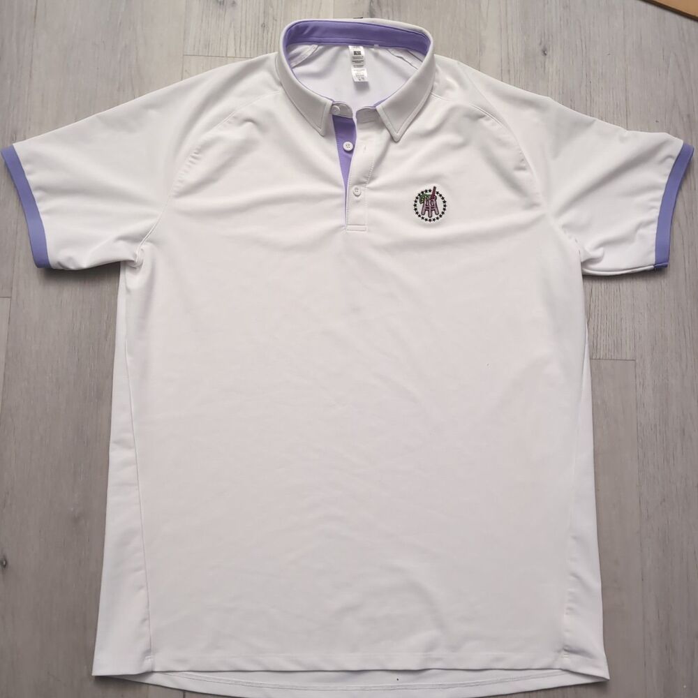 UNRL Barstool Sports Traditional Polo Mens Large White Performance Logo
